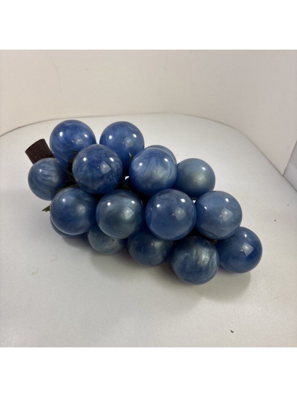 Vintage MCM Large Light Blue Pearl Unique Color Lucite Grape Cluster Driftwood